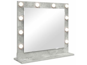 Miroir rectangulaire à fixer coloris gris <strong></strong>  <strong></strong> - 60 cm x 55 cm