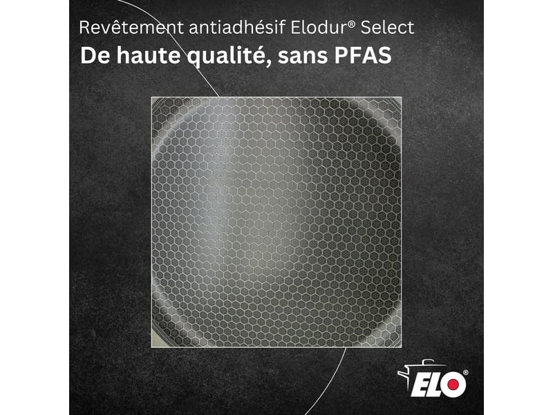 Lot de 2 poêles 2428 cm et faitout 20 cm elo relief passion 9535950BX88 - Conforama E