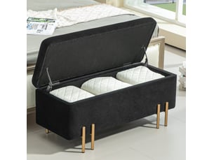 Banquette lit clic clac couchage Quotidien <strong>FLORAGRACE</strong> <strong></strong> déhoussable noir