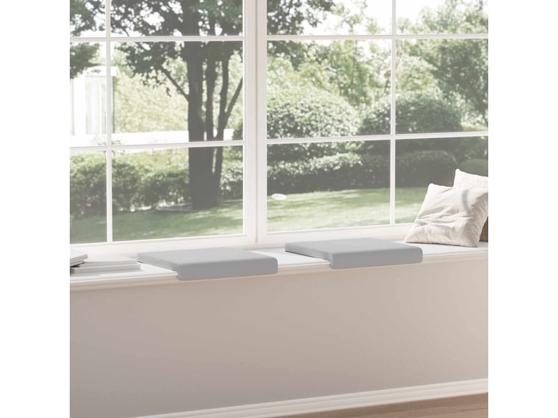  Lot de 2 coussins de banc, coussins d'assise, coussins pour chaisecanapé velours texturé gris clair cf52546  - Conforama D