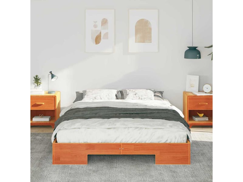  Lit double- lit adulte -  cadre de lit marron 150 x 200 cm  - Conforama B