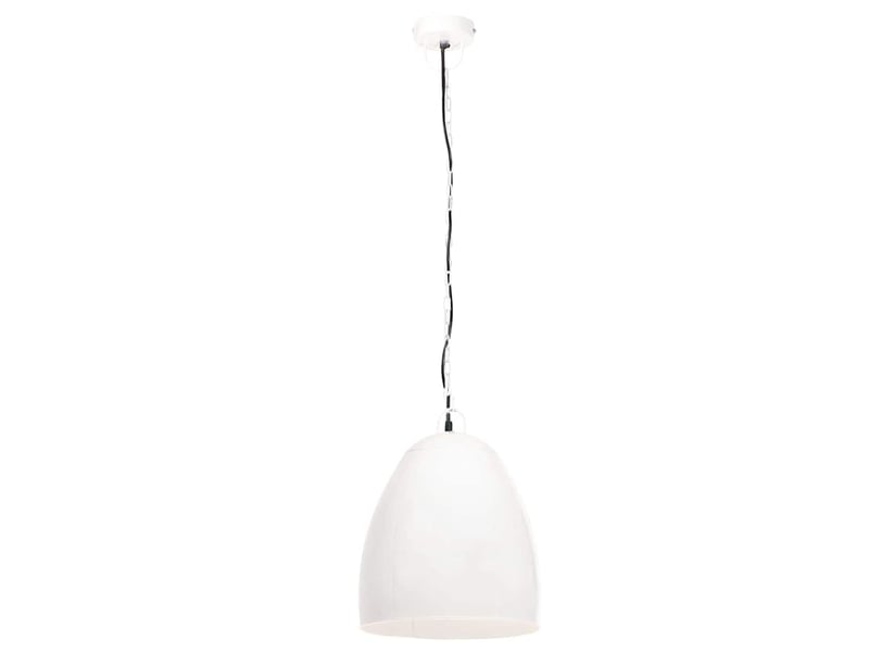  Lampe suspendue, suspension luminaire industrielle 25 w blanc rond 42 cm e27  - Conforama C