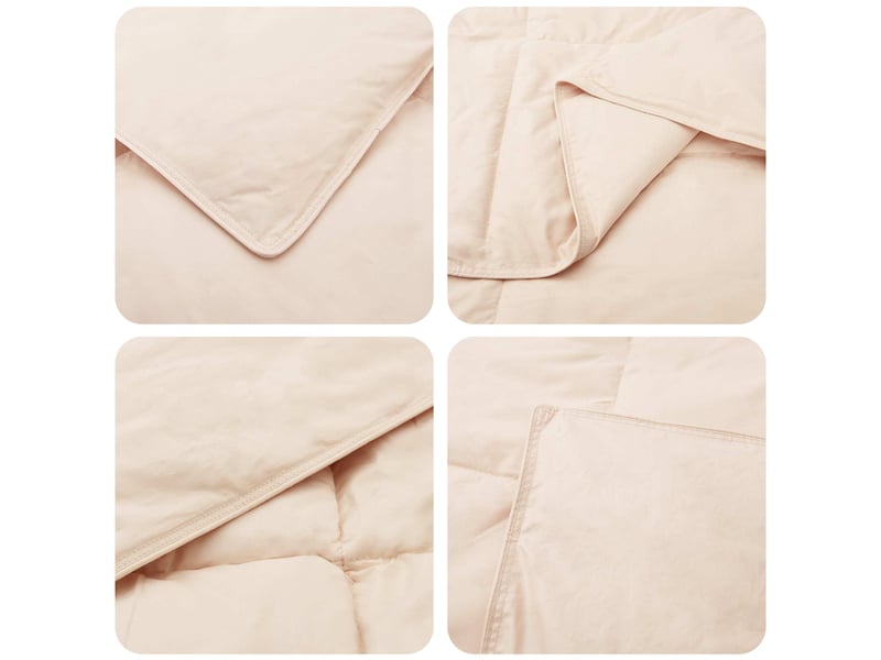  Ensemble de duvet 2 pcs - couette 260 x 240 cm 250 gsm kapok naturel beige  - Conforama E