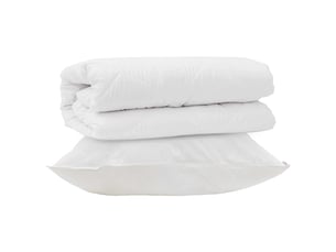 Ensemble de duvet avec oreiller 2 pièces - couette blanc microfibre