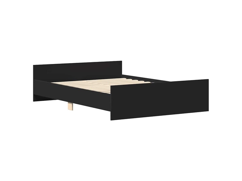  Lit double- lit adulte -  cadre de lit sans matelas noir 150x200 cm  - Conforama C