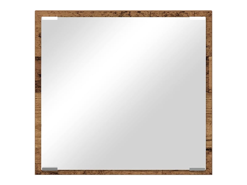 Miroir de salle de bain, miroir de toilette led bois ancien 40 x 37 x 8.5 cm cf62559 - Conforama E