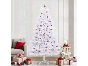 Sapin de noël - arbre de noël artificiel à branches articulées blanc 240 cm