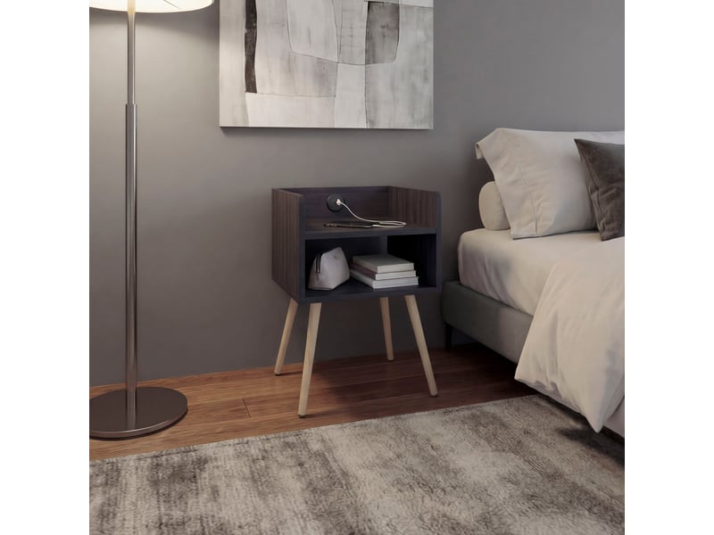  Table de chevet didi de 40 cm, wengé  - Conforama B