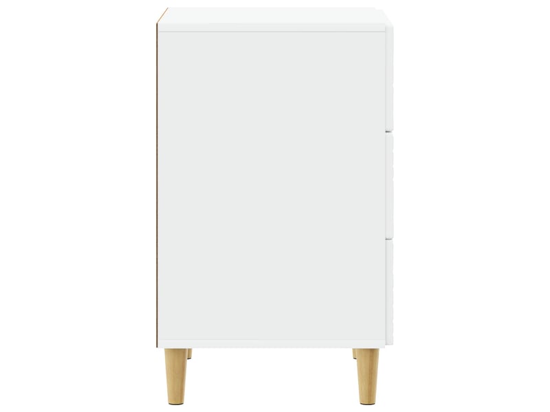  Table de chevet - cabinet de chevet - table de nuit blanc 43 x 39,5 x 66,5 cm bois d'ingénierie  - Conforama D