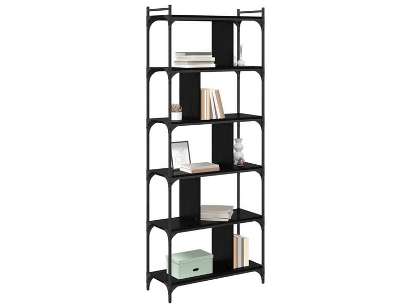  Bibliothèque 5 niveaux, armoire à livres 76 x 32 x 192 cm bois d'ingénierie shl6716  - Conforama C
