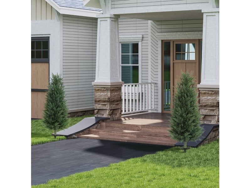  Plantes artificielles cyprès lot de 2 avec piquets de sol pour intérieur et extérieur en plastique vert ø33 × 100 cm  - Conforama B