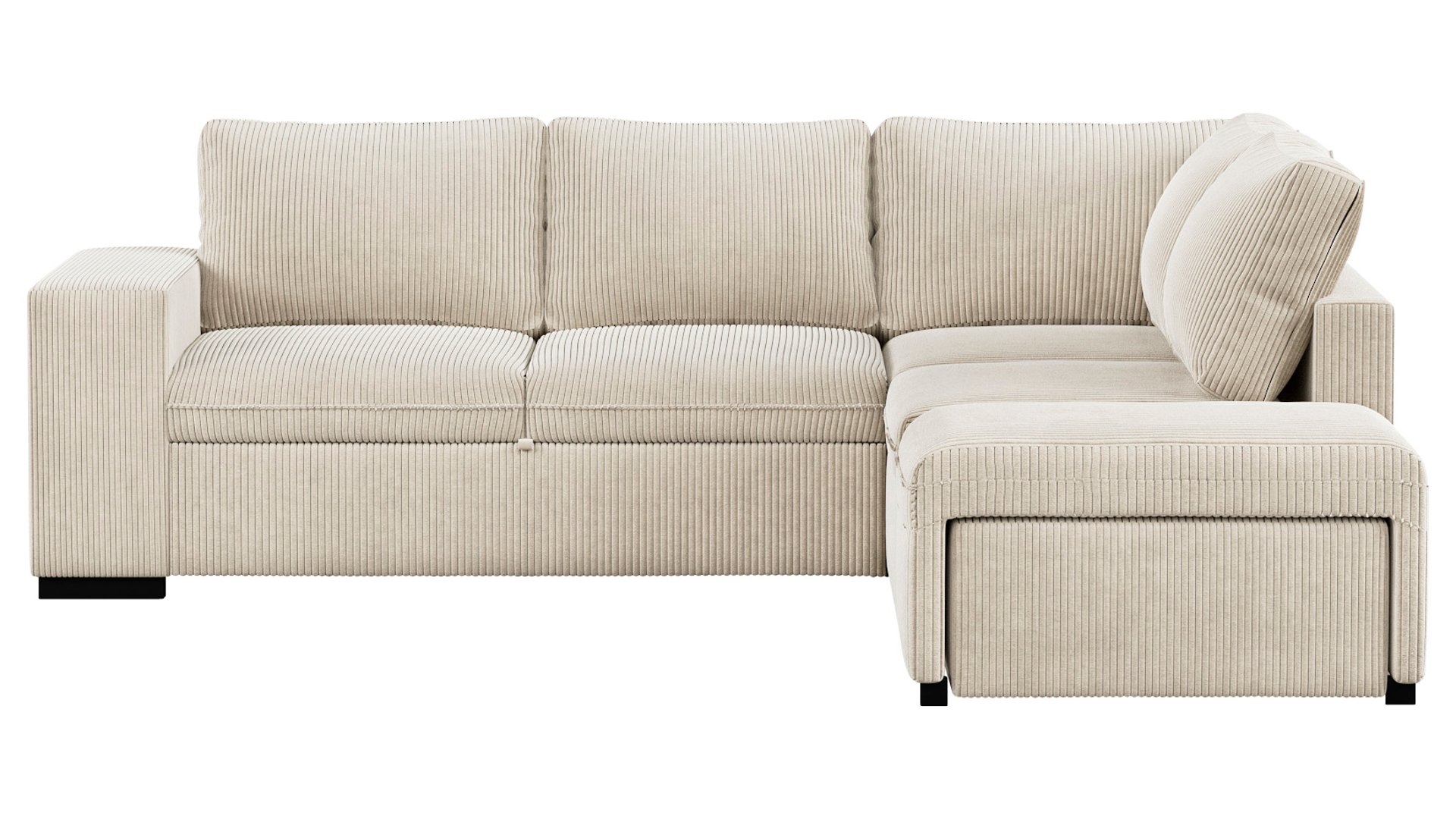 Canapé d'angle beige convertible 4 pl JOZZIS beige 86 Conforama
