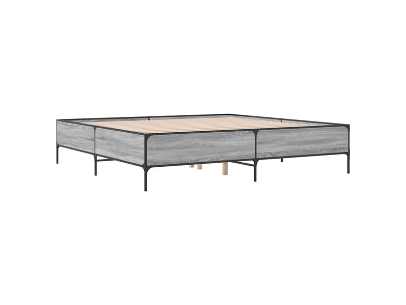  Lit double- lit adulte -  cadre de lit sans matelas sonoma gris 180x200 cm  - Conforama B