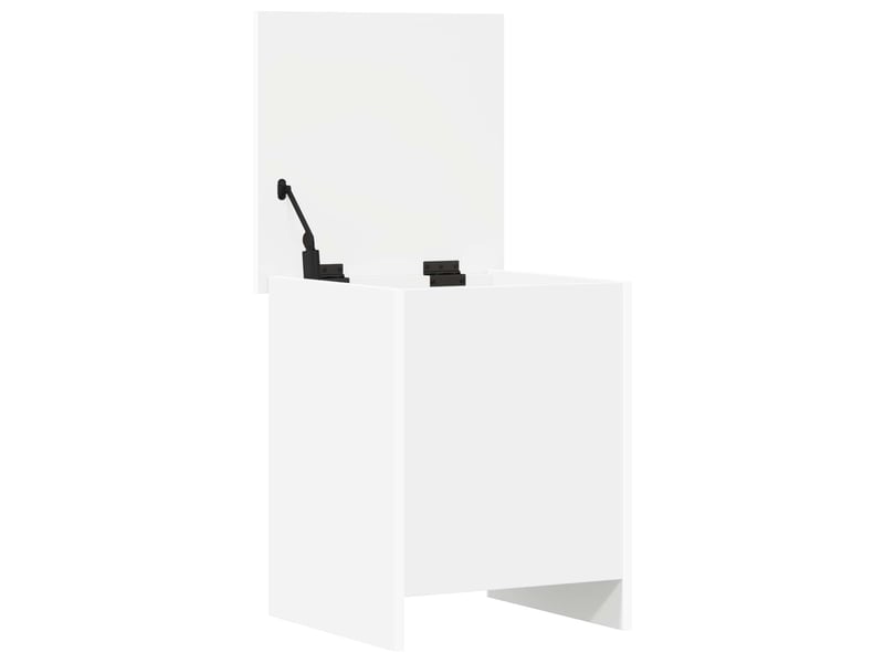  Coffre de rangement blanc 40x40x50 cm bois d'ingénierie  - Conforama E