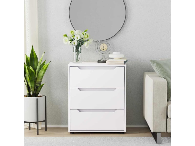  Buffet salon visnes blanc 60x40x73 cm bois d'ingénierie  - Conforama D