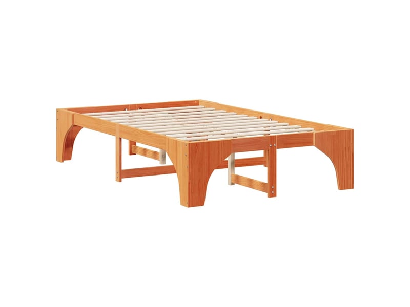  Lit double- lit adulte -  cadre de lit marron 120 x 190 cm pin massif  - Conforama C