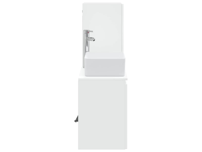  Ensemble de mobilier de salle de bain 2 pcs blanc shl3410  - Conforama D
