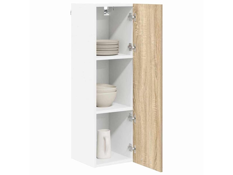  Meuble de rangement cuisine, armoire suspendue chêne sonoma 30x31x100cm  - Conforama C