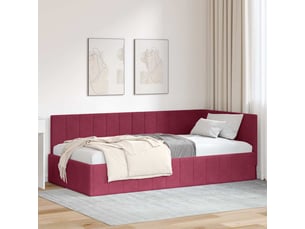 Lit simple 90x200 cm    coloris rouge