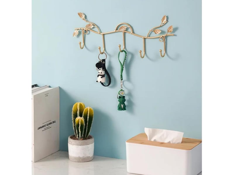 Porte-clés créatif, patères, décoration murale, suspension lumineux, patères de luxe en fer forgé, entrée, cintre, noir LJY0912CZH - Conforama C