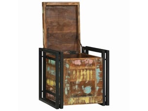 Boîte de rangement, coffre de rangement marron et noir 40x40x40 cm shl87307