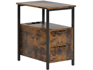 Table basse rectangulaire coloris marron <strong>MIVRAY </strong> <strong></strong> - 35 cmx55 cm