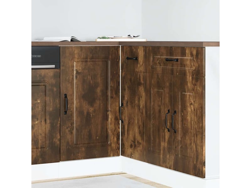  Meuble de rangement, armoire de cuisine kalmar chêne fumé bois d'ingénierie shl4469  - Conforama B