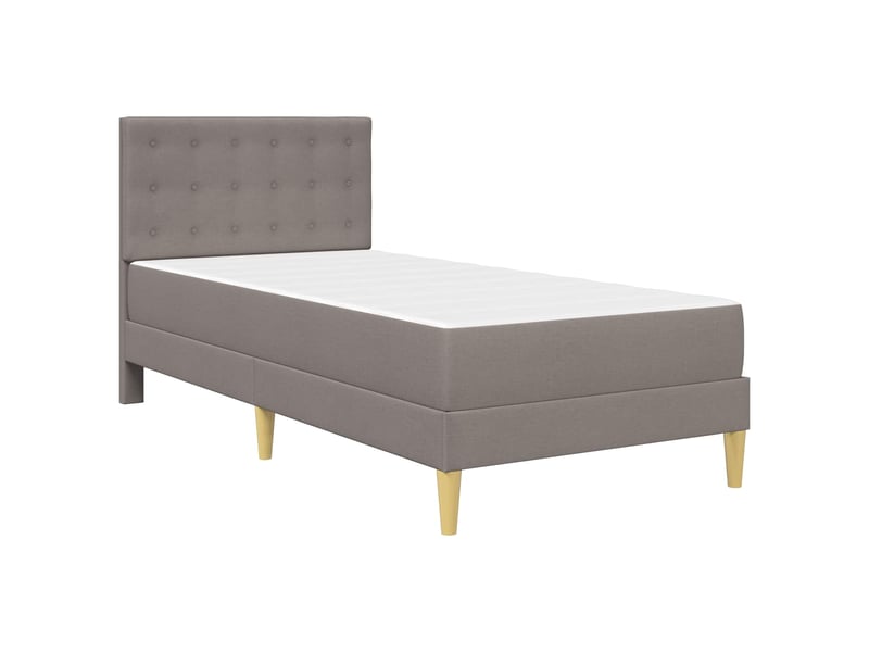 Lit simple- lit adulte - cadre de lit avec matelas taupe 100 x 200 cm tissu - Conforama B