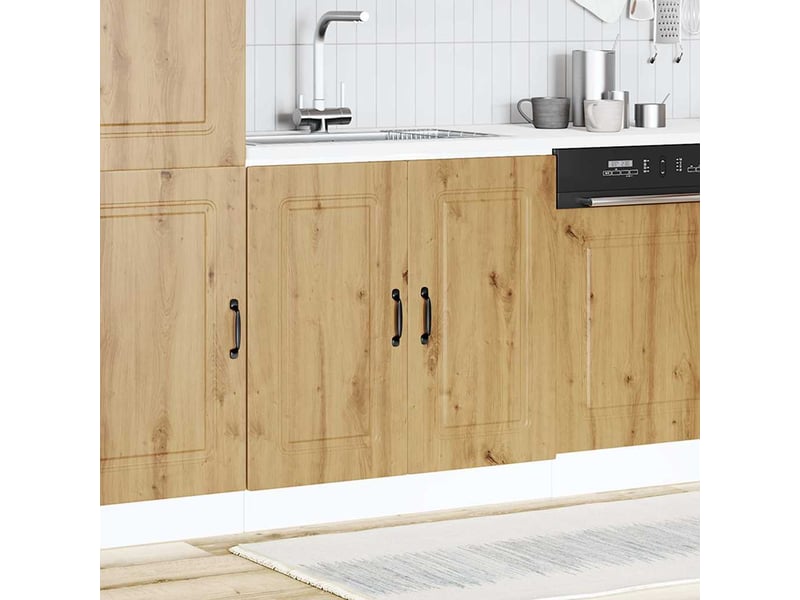 Meuble de cuisine, meuble bas pour évier kalmar chêne artisanal bois ingénierie shl4217  - Conforama C