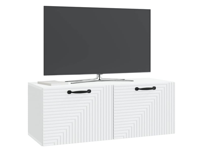  Meuble tv - banc tv - meuble de rangement mural blanc 78,5 x 31 x 30 cm bois d'ingénierie  - Conforama C