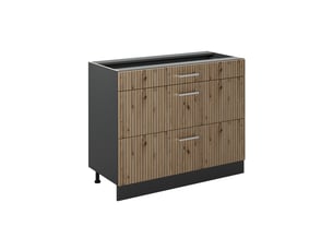 Vicco meuble cuisine, chêne artisananthracite, 100cm sans plan de travail