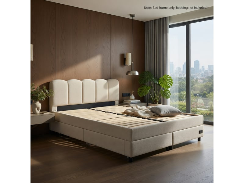  Gutenacht daybed extensible 90x190cm, usb, chenille beige  - Conforama B