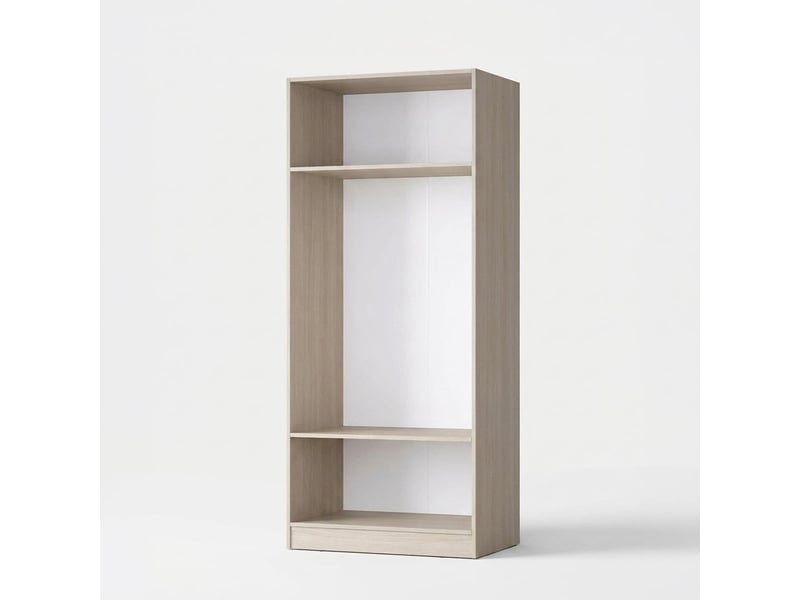  Armoire 2 portes avec étagères et penderie klar  - Conforama C