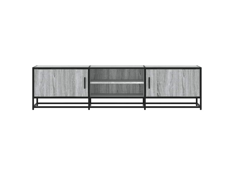  Meuble tv - banc tv - meuble de rangement sonoma gris 160x35x41 cm bois d'ingénierie et métal  - Conforama D