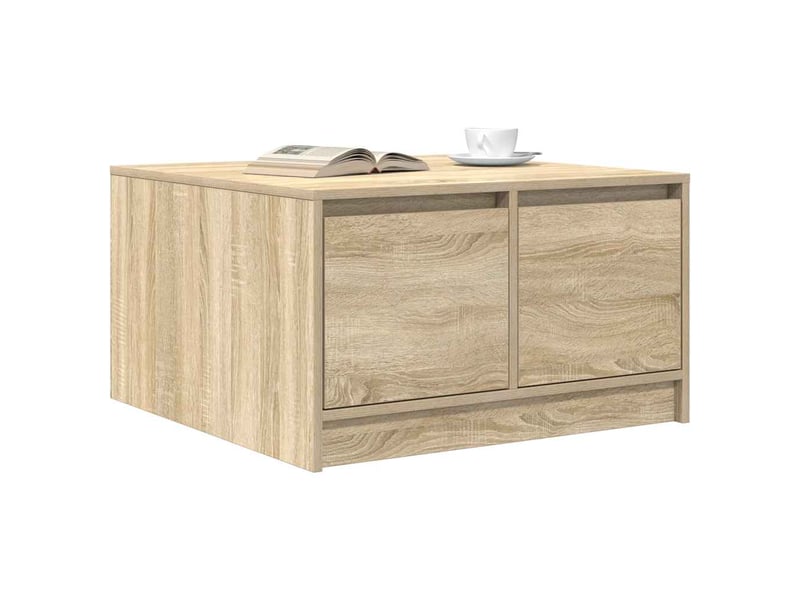  Table basse - table de salon - table à thé avec tiroirs chêne sonoma 70,5x70x40 cm  - Conforama D