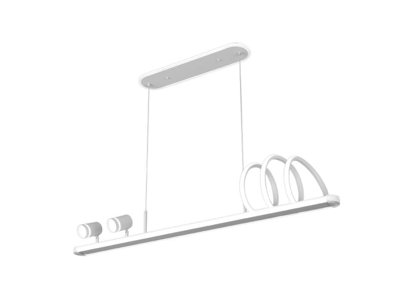  Fabrilamp world, suspension, moderne, led, 167 w, 14976 lm, 3000-4000-6000 k, blanc, 50-103.5 x 115 x 15 cm 249792001 - Conforama A