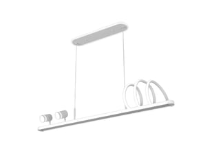 Fabrilamp world, suspension, moderne, led, 167 w, 14976 lm, 3000-4000-6000 k, blanc, 50-103.5 x 115 x 15 cm