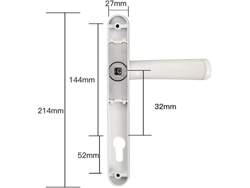  2 unités de poignée de porte, poignée de porte en aluminium pour chambre à coucher avec vis de montage  - Conforama B