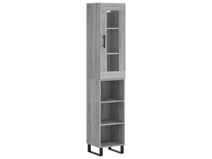 Buffet haut - bahut - meuble de rangement sonoma gris 34,5x34x180 cm bois d'ingénierie