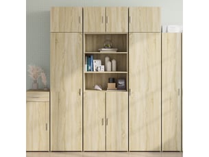 Buffet haut - bahut - meuble de rangement chêne sonoma 70x42,5x185 cm bois d'ingénierie