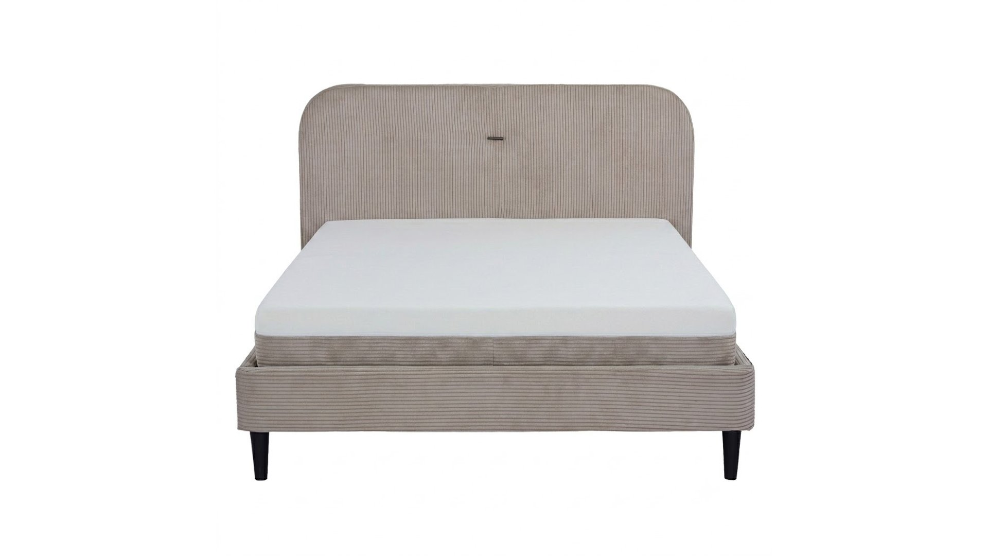Lit adulte 140x190 cm TARTAN gris 105.5 Conforama