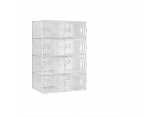 Boîtes rangement modèle modular, 8 pièces empilables, chaussures, livres, jouets, placard, salle bain