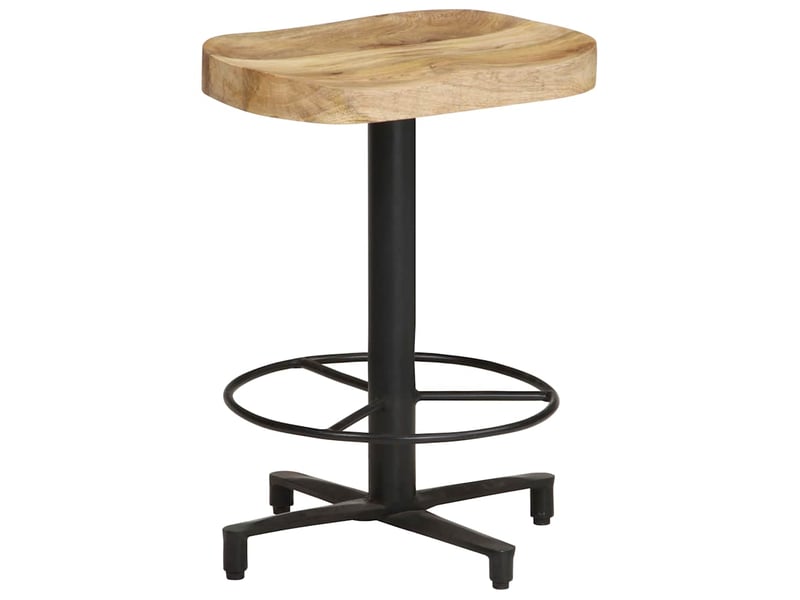  Lot de 2 tabouret de bar, chaise de bar 52 cm bois de manguier massif shl25347  - Conforama A