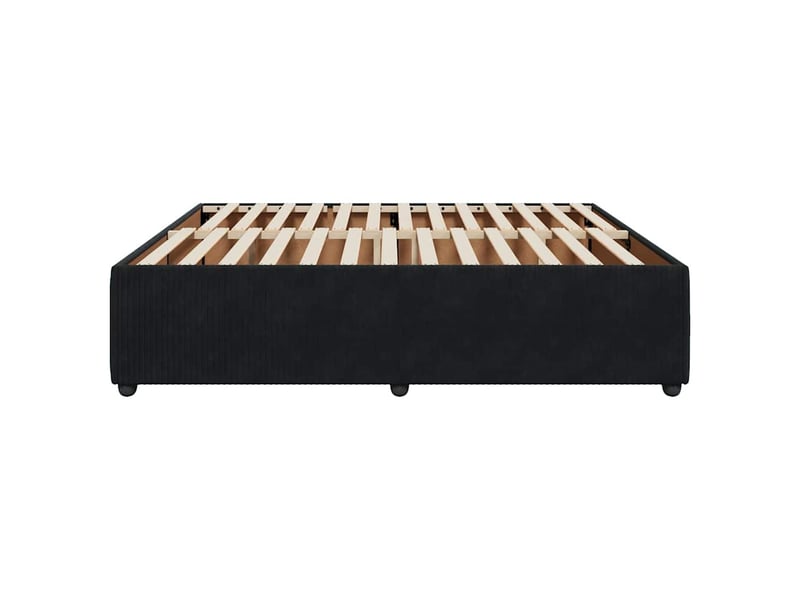  Lit double- lit adulte -  cadre de lit sans matelas noir 180x200 cm velours  - Conforama D