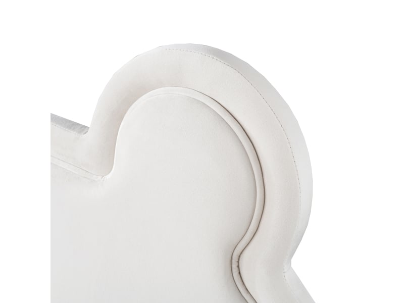 Lit enfant 140x200 cm - lit rembourré double au style original en forme d’ours, revêtement en velours doux, montage complet ou partiel requis, sans matelas - blanc - Conforama D
