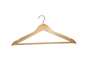 Lot de 5 cintres en bois multicolores – 44x23x1,2 cm
