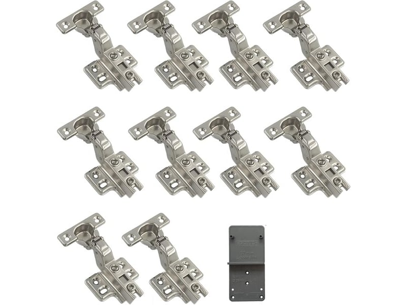  Lot de 10 charnières hydrauliques automatiques de 26 mm à fermeture douce, charnières avec amortisseur pour portes de cuisine  - Conforama B