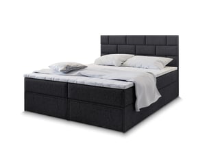 Lit avec rangement 140x200 cm <strong>MASSENO</strong> <strong></strong> coloris noir