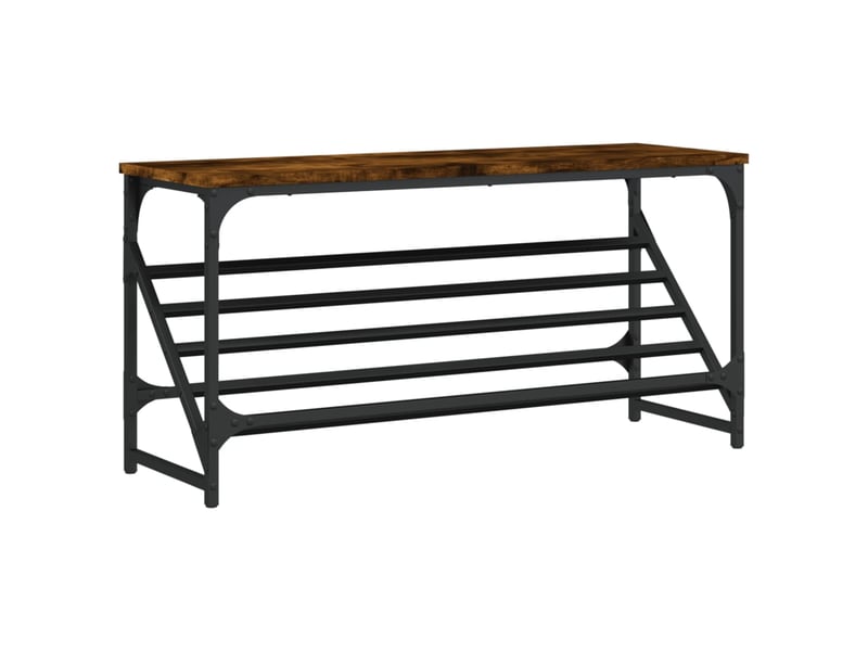  Meuble à chaussures, étagère à chaussures chêne fumé 90x30x45 cm bois d'ingénierie  - Conforama A