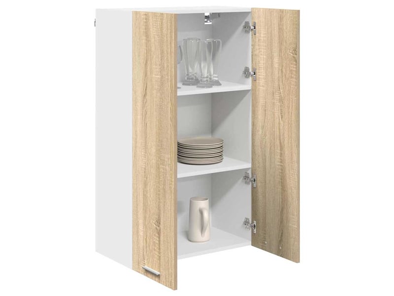 Meuble de rangement cuisine, armoire suspendue chêne sonoma 60x31x100cm shl4950 - Conforama C